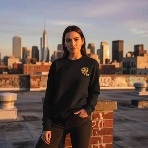 631 Gallery Long Sleeve Female Rooftop Lifestyle Photo - Correct Front