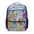 Yuh and MI Utility Backpack - front view showing all-over print design
