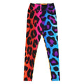 Prism cheetah yoga leggings with bold animal print pattern, high-waisted activewear front view
