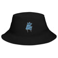 LBC bucket hat in black with embroidered logo, unisex streetwear hat