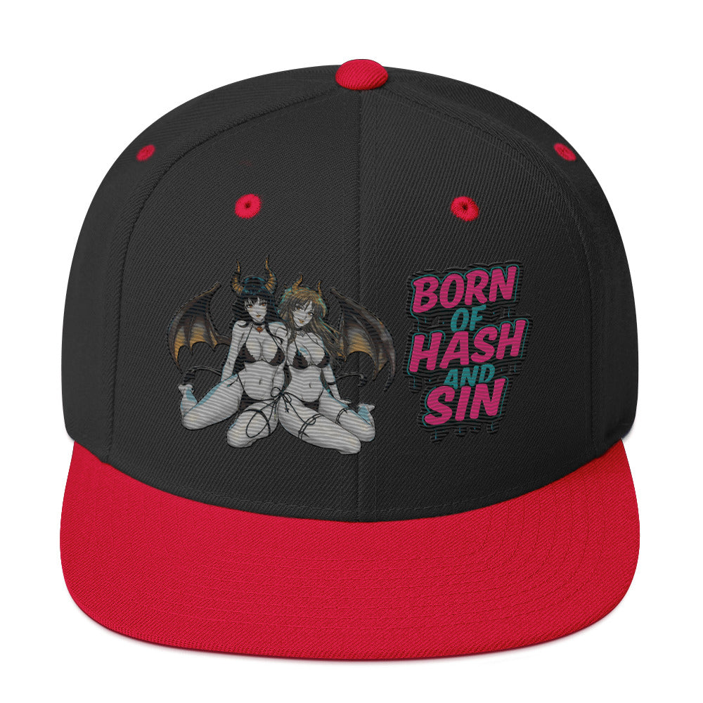 Too Heady X 631 Gallery Embroidered Snapback in black with red undervisor