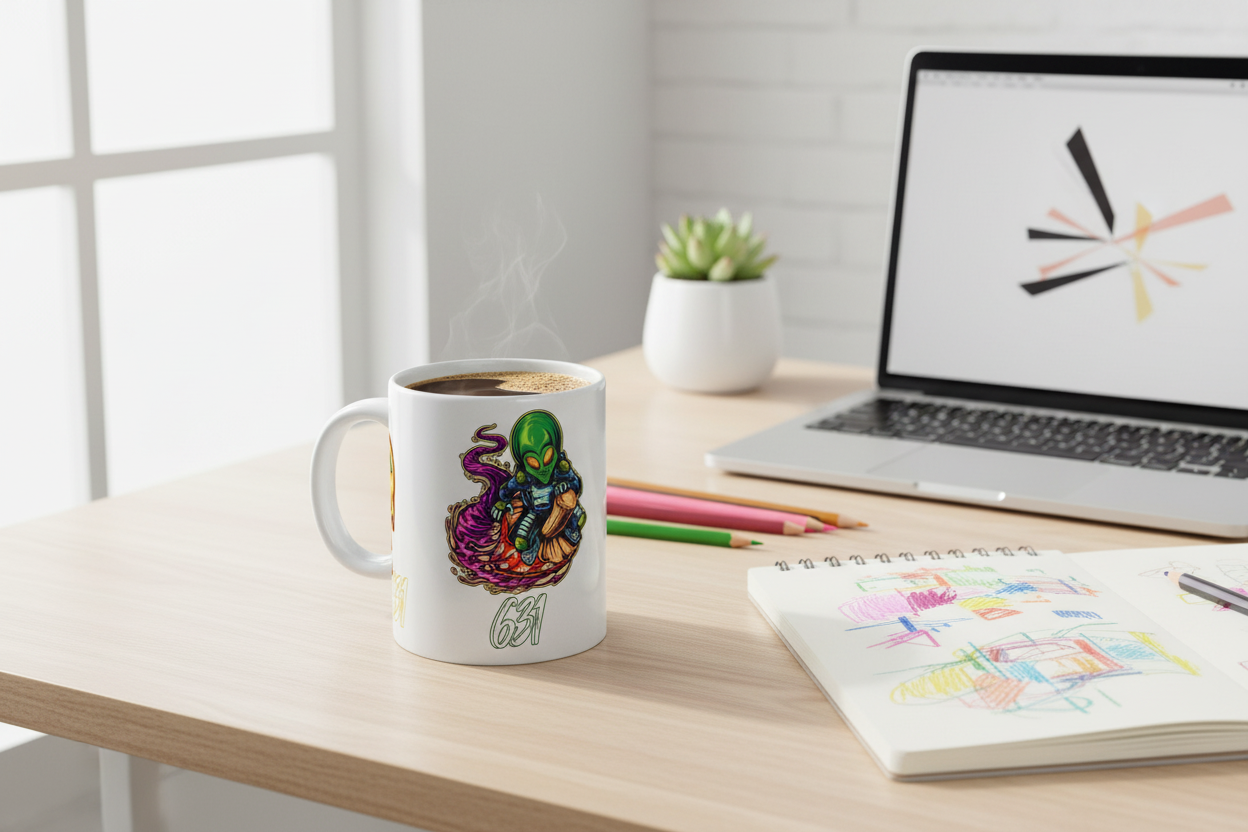 Creative workspace lifestyle shot