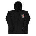 The 631 Gallery × Champion packable jacket in black, lightweight windbreaker with Paper Trails money graphic embroidery