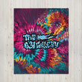 gallery throw blanket with soft polyester fabric and vibrant print, perfect for cozy home decor and lounge use