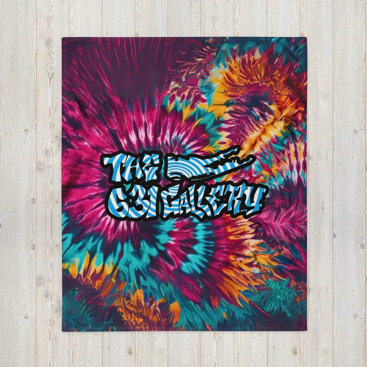 gallery throw blanket with soft polyester fabric and vibrant print, perfect for cozy home decor and lounge use