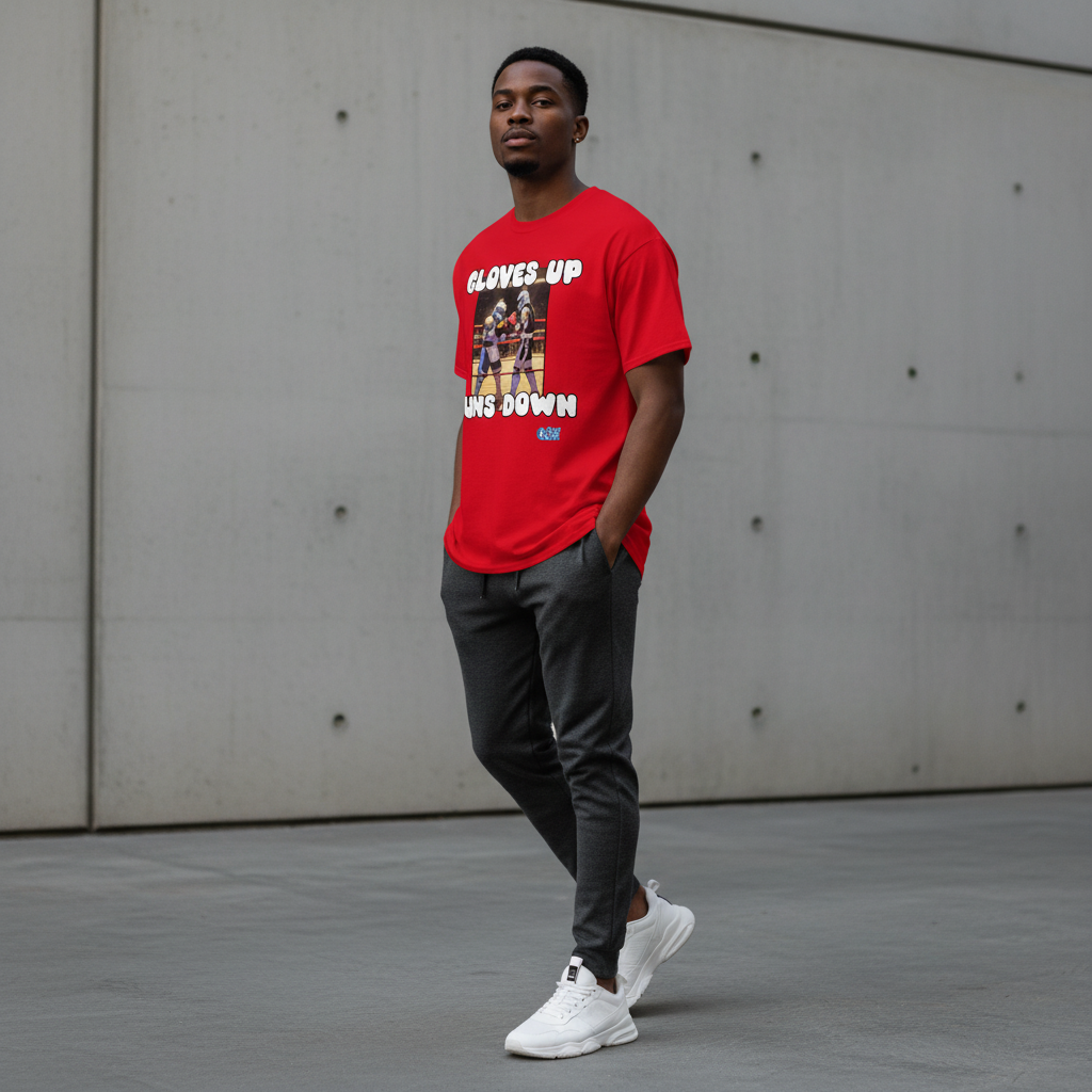 Gloves Up Guns Down Tee Full Look