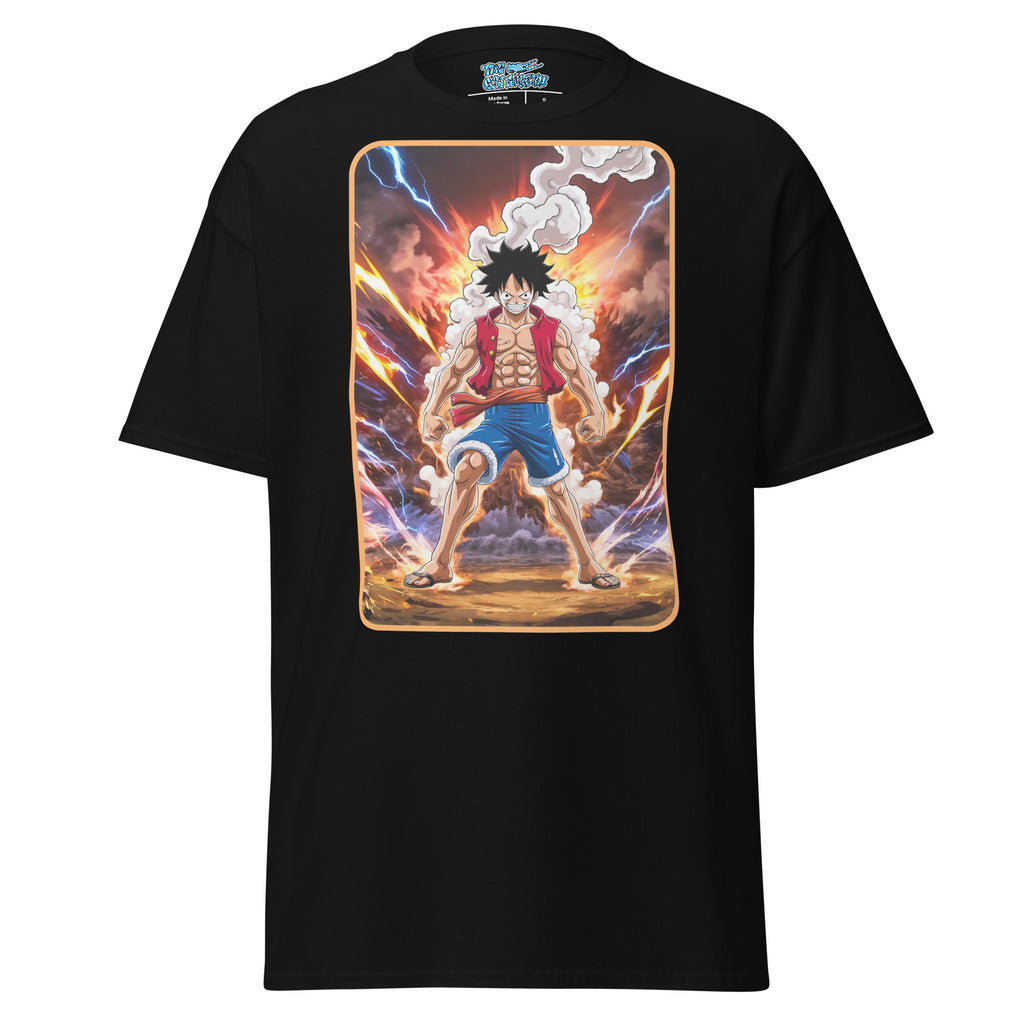 Luffy Grin & Grind Tee with an epic graphic, designed for anime lovers and streetwear enthusiasts who embrace strength and attitude.