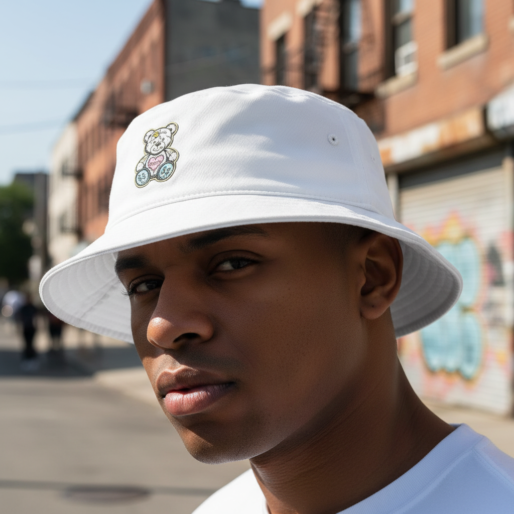 Heartbreak Bear Bucket Hat Lifestyle - Long Island Urban