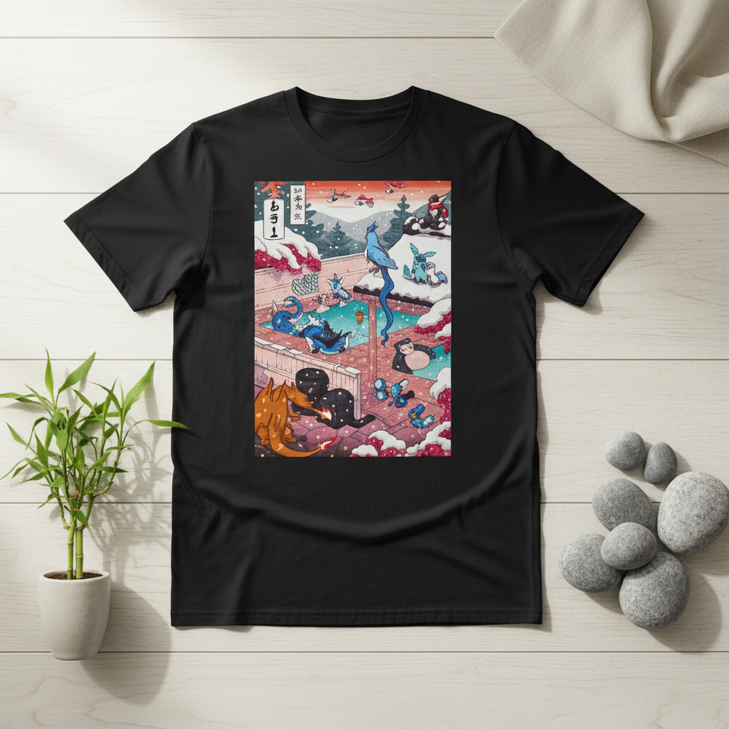 Hot Spring Retreat Tee Flat Lay