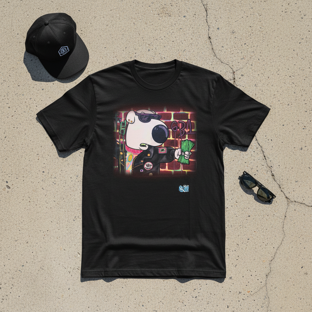 Hustle Hound Tee Flat Lay