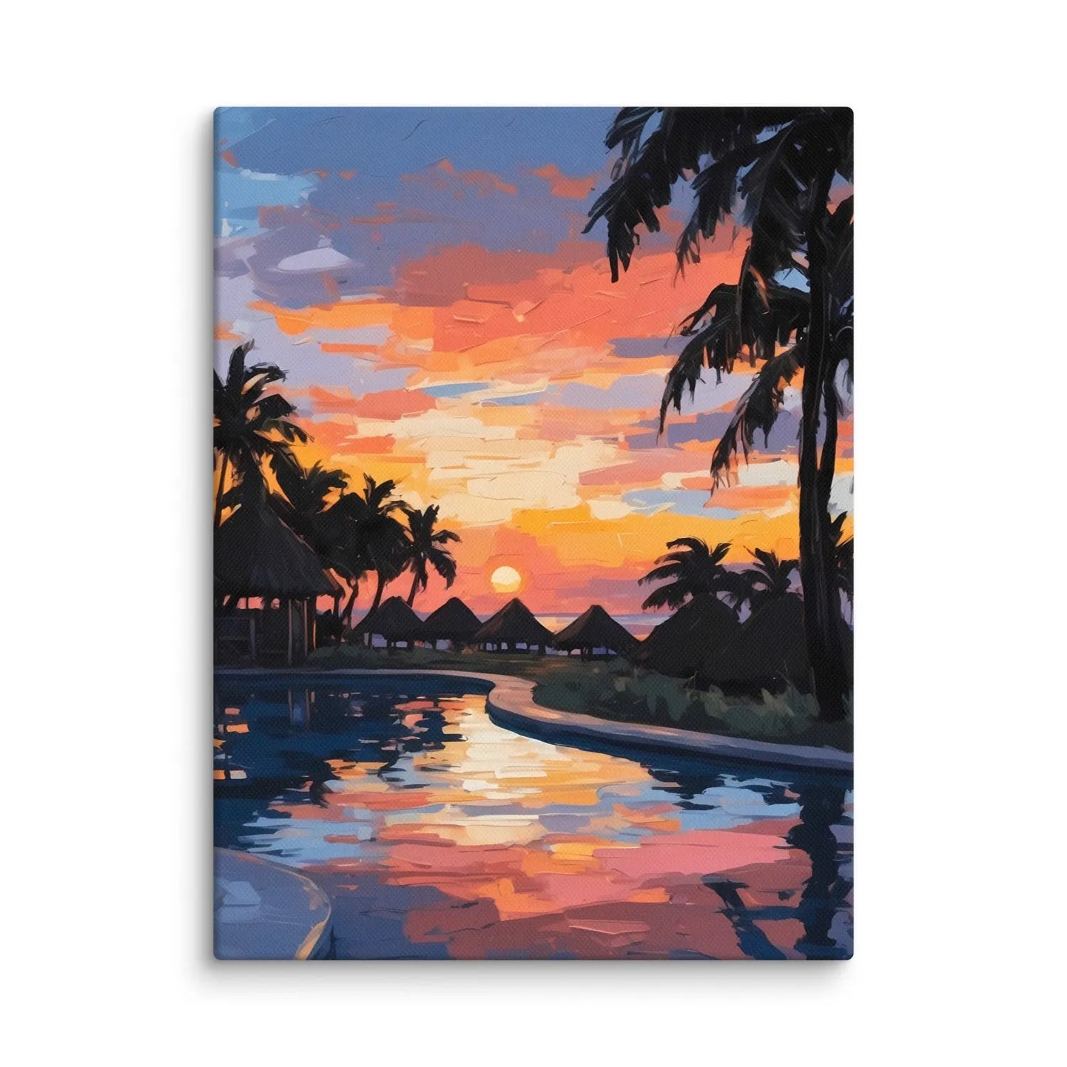 Elegant Luxe Poolside Vibes art, capturing the essence of luxury resorts, perfect for adding sophistication and tranquility to your space.