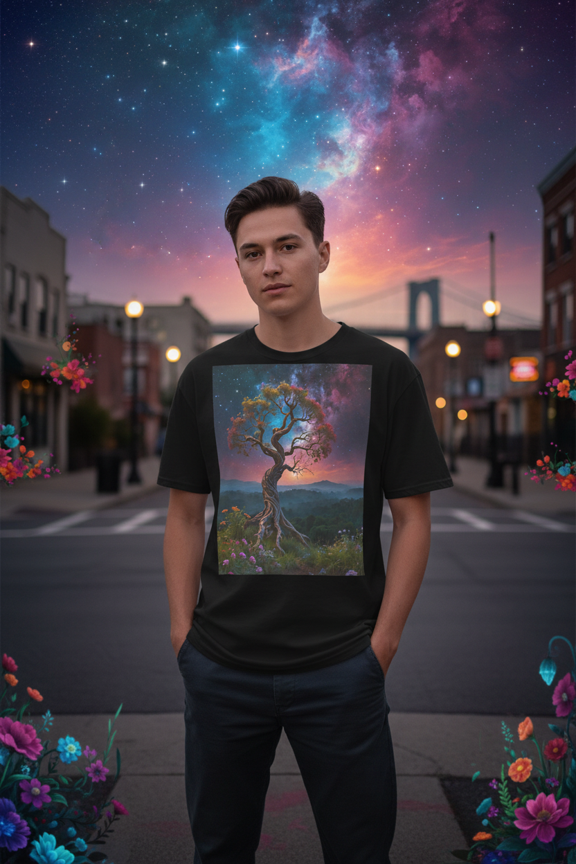 Midnight Bloom Tee Lifestyle