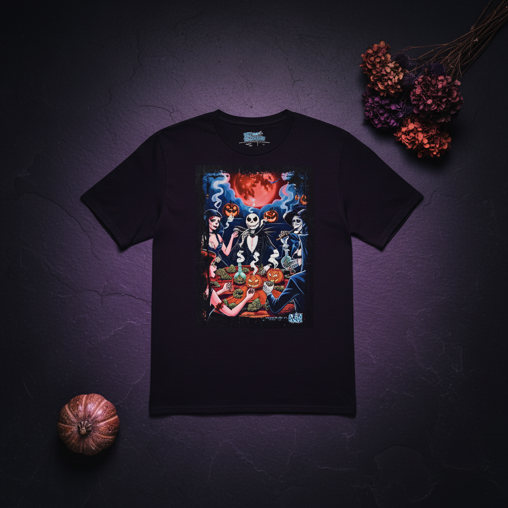 Midnight Moon Sesh Tee Flat Lay