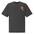 631 Oversized Drip Faded Tee in faded black - front view showing boxy fit and graphic design