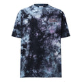the 631 Gallery oversized tie-dye t-shirt in milky way pattern front view, heavyweight cotton tee