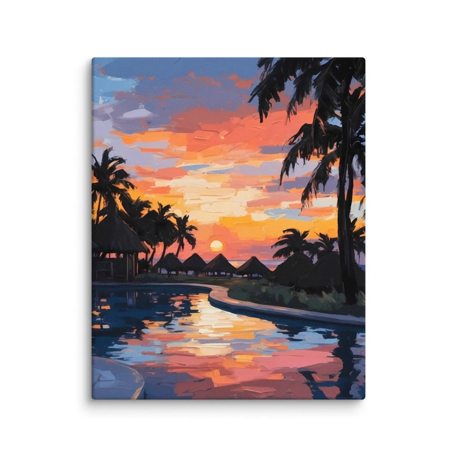 Luxe Poolside Vibes artwork, inspired by crystal-clear waters and sun-kissed landscapes, bringing luxury and relaxation to any room.