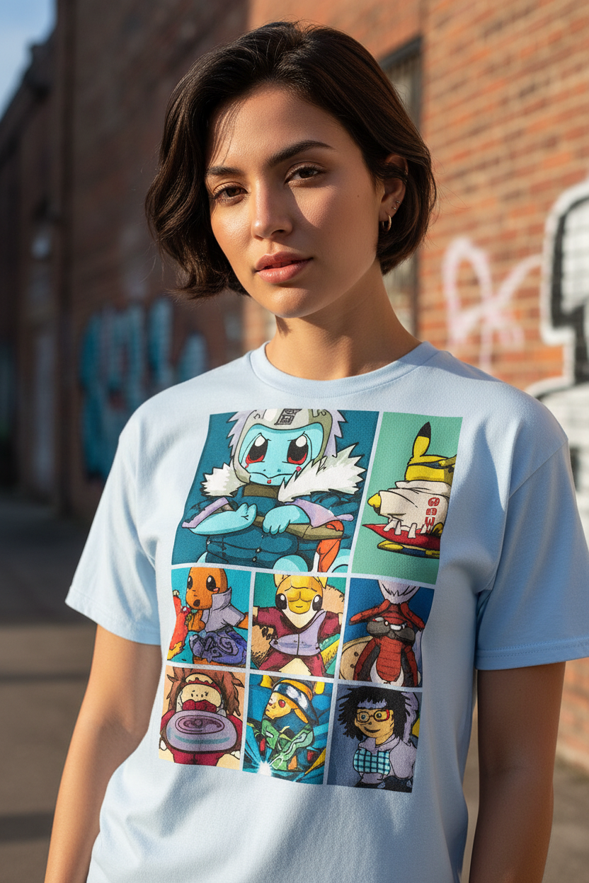Pop Art Comic Panel Tee Close-Up