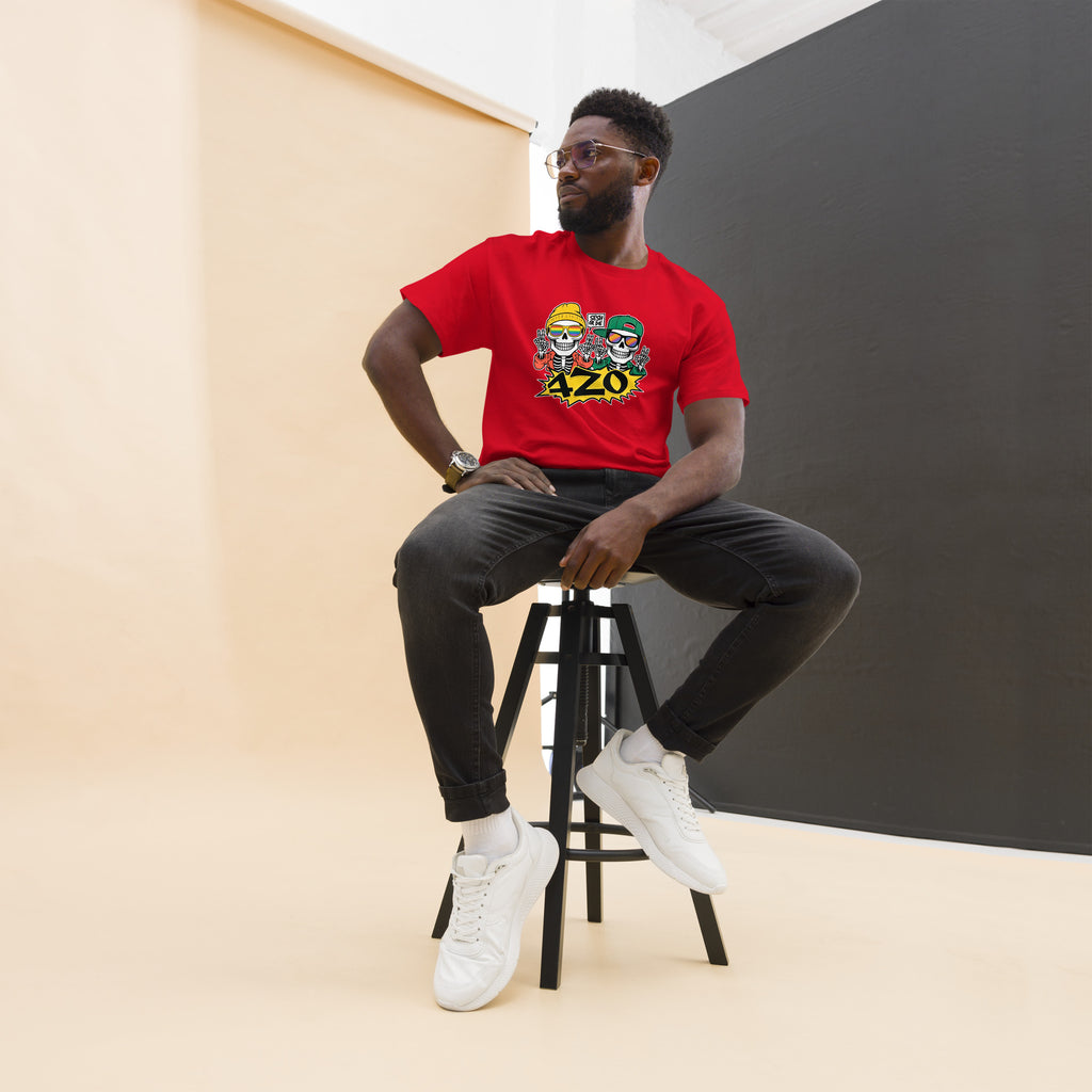 Sesh or Die Tee featuring a skeleton graphic, designed for those who embrace 420 vibes and streetwear culture, with comfort and style.