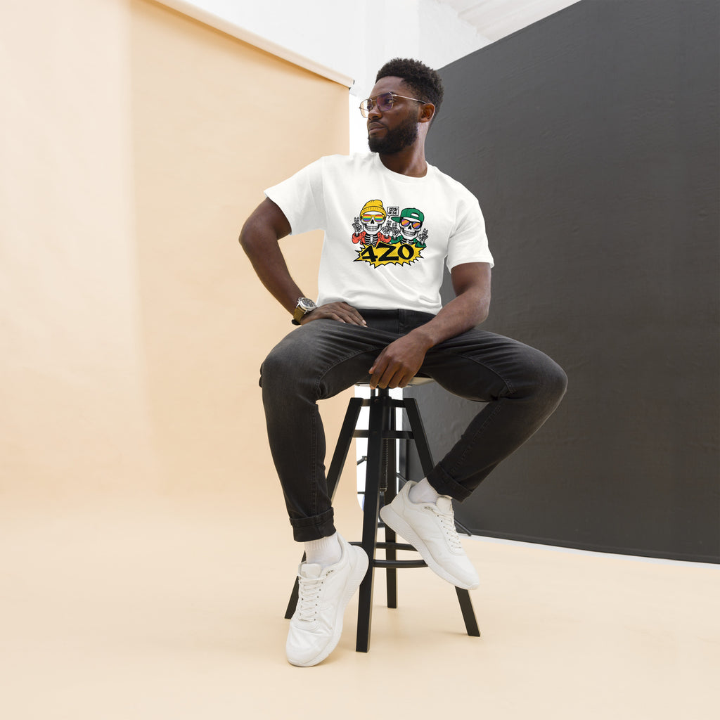  Sesh or Die Tee with a rebellious skeleton design, designed for those who embrace unapologetic streetwear style and 420 culture.