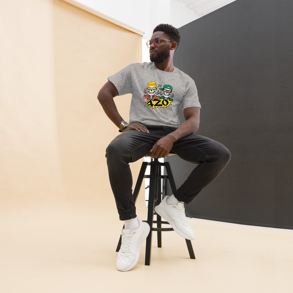 Sesh or Die Tee with a rebellious skeleton graphic, offering a unisex fit for those who love bold streetwear style and 420 culture.