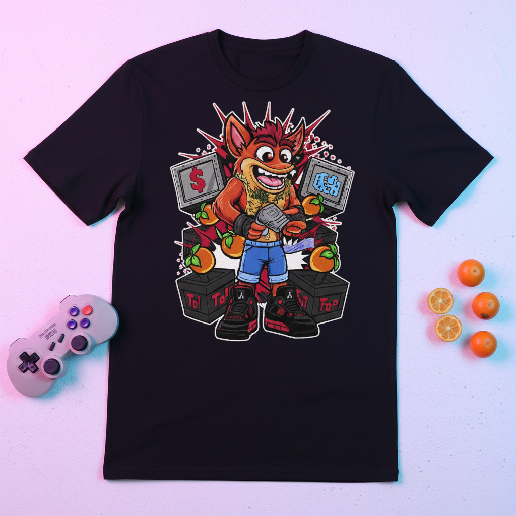 TNT Trouble Tee Flat Lay