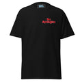 Front view of black unisex tee with small No Apologies chest logo (No Apologies x The 631 Gallery)