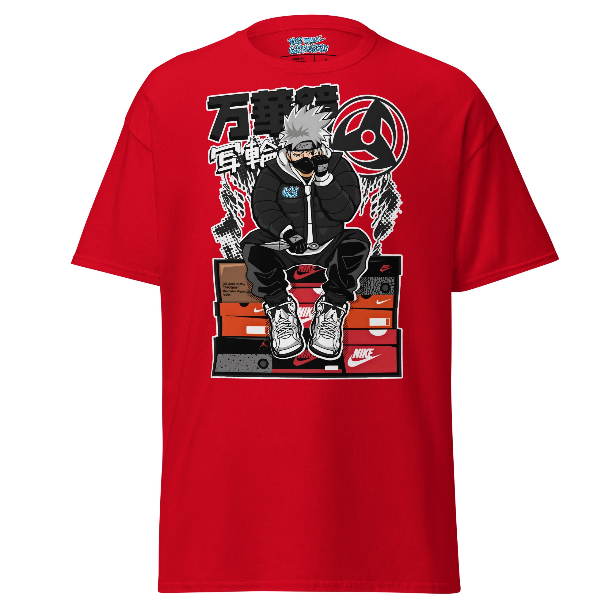 Street Shinobi Tee – Red color variant, anime sneaker culture graphic tee by The 631 Gallery
