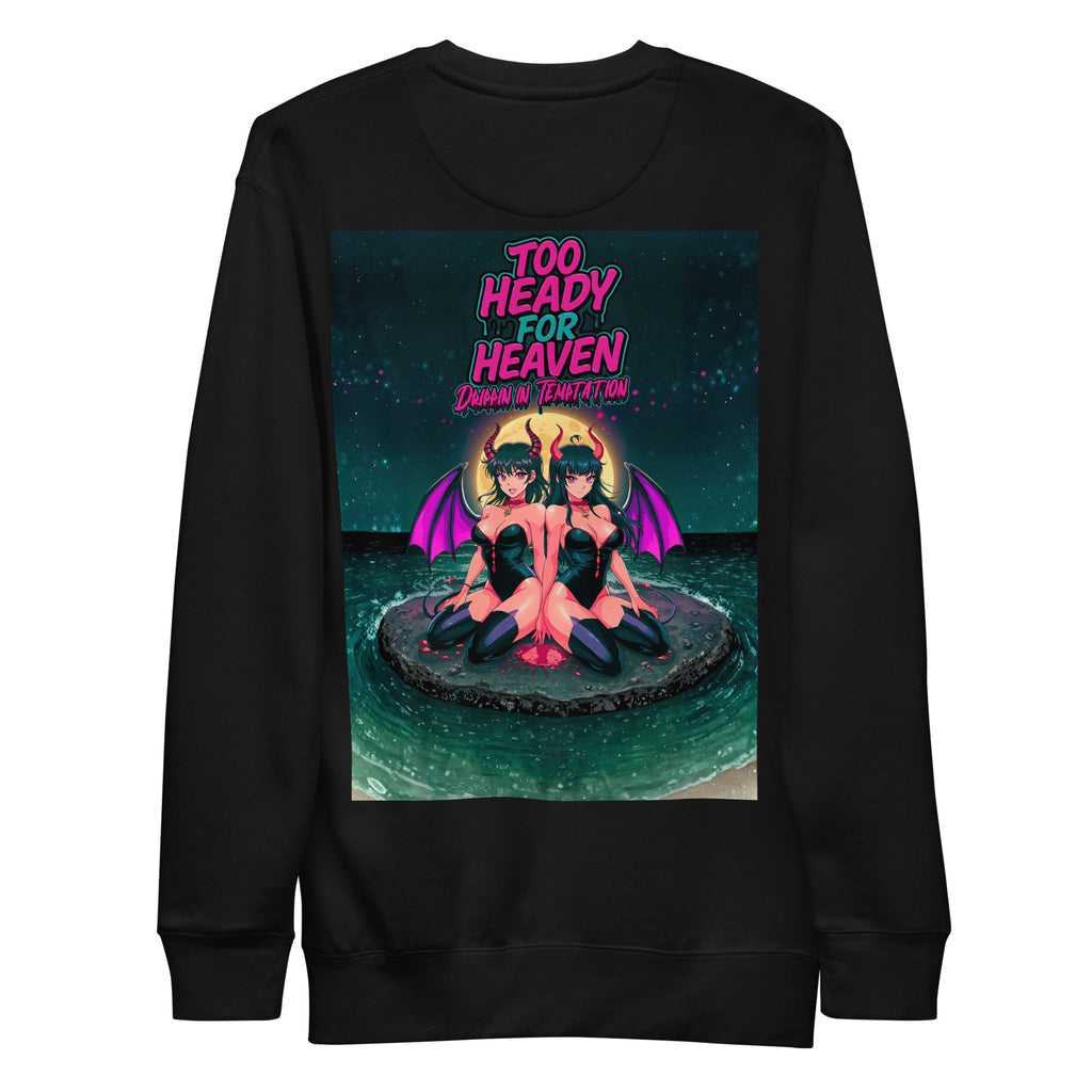 Too Heady X 631 Gallery Premium Sweatshirt in black - back view