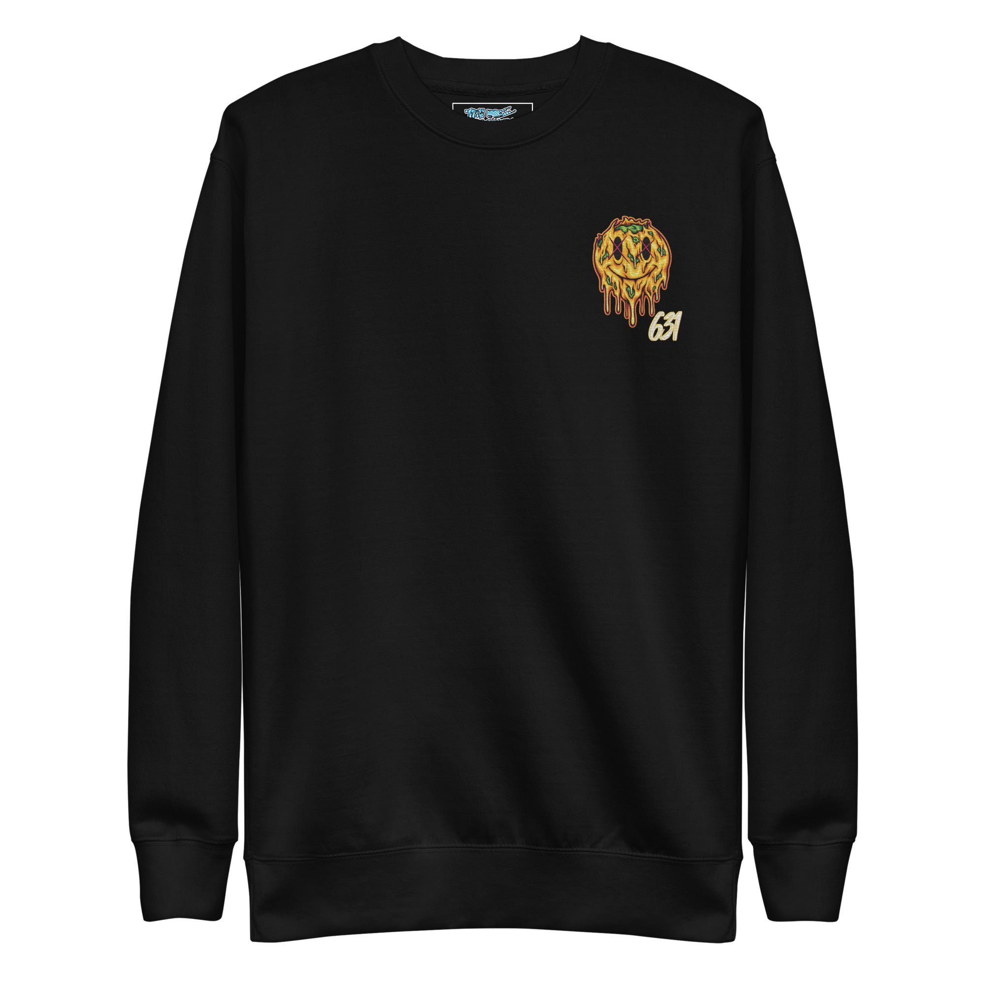 the 631 Gallery Long Sleeve Shirt in black - front view with premium print