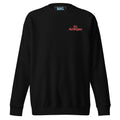 Front view of black unisex long sleeve with small red No Apologies chest logo No Apologies x The 631 Gallery