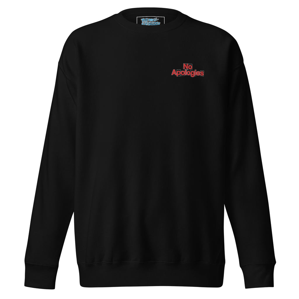 No Apologies chest logo front view