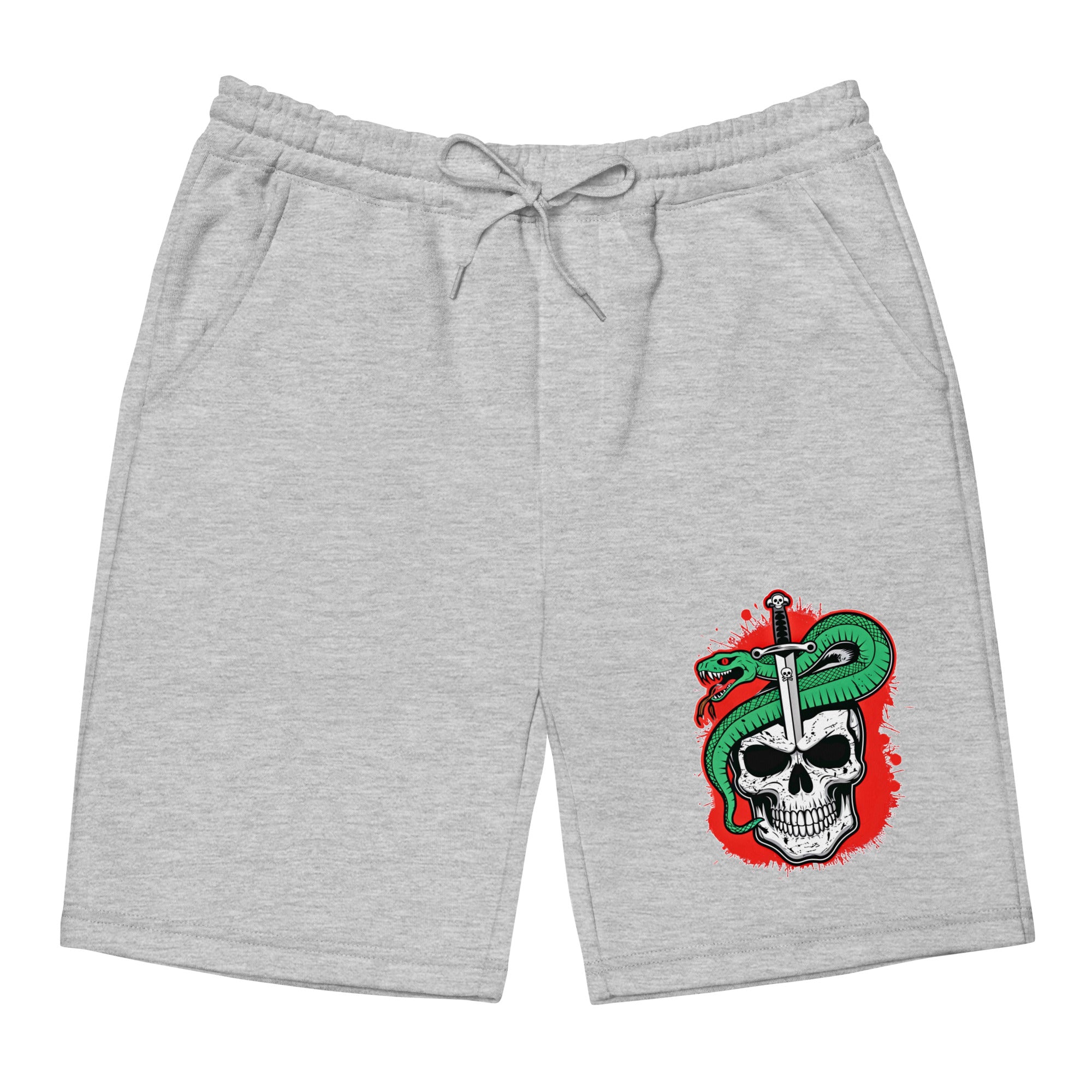 Venom Blade Shorts 💀🐍⚔️ with bold graphic design, soft fleece, and relaxed fit. Perfect for streetwear lovers seeking fierce, comfy style.