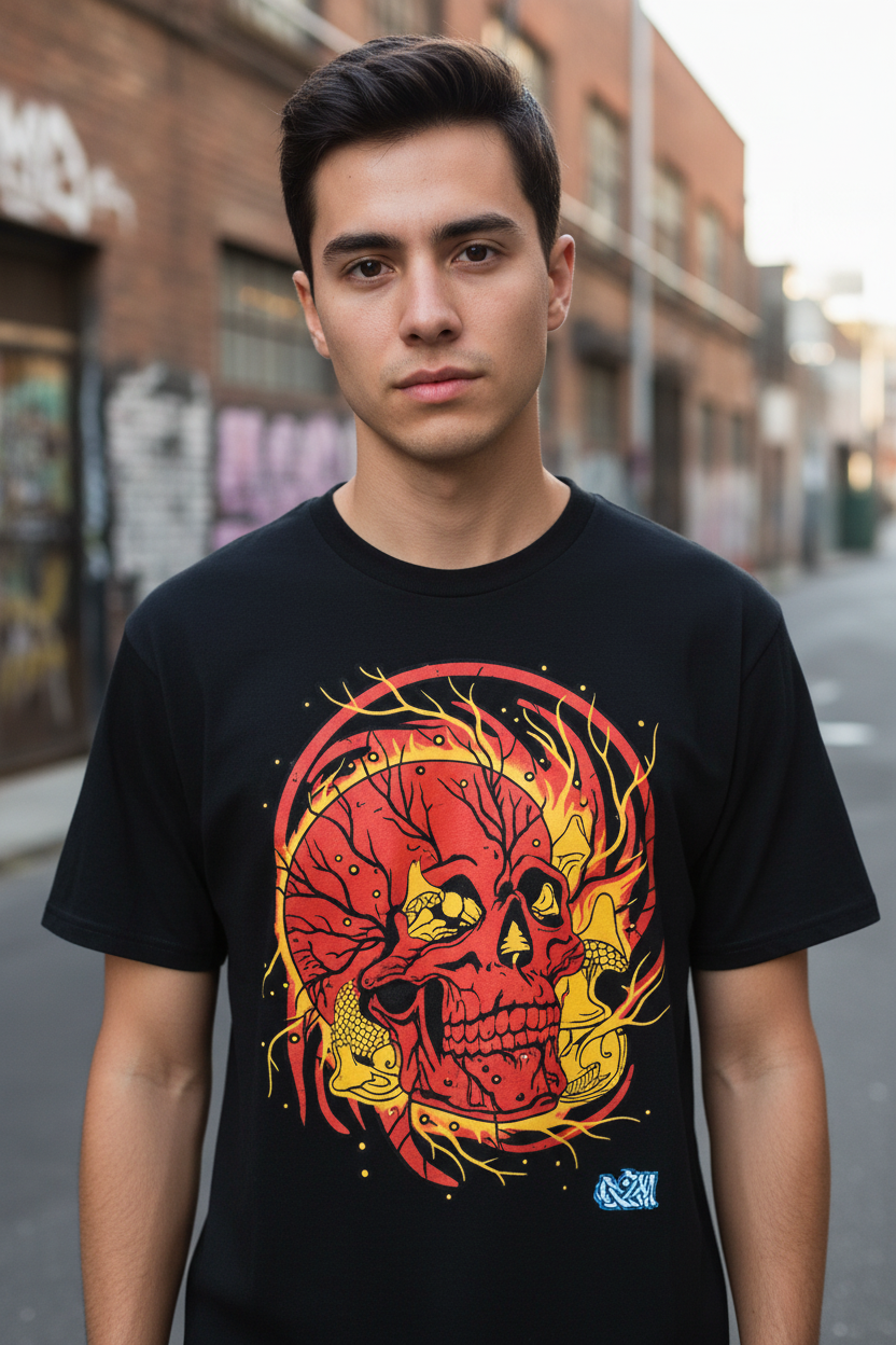 Wildfire Dragon Tee Close-Up
